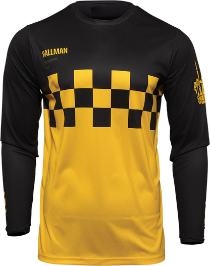 THOR Hallman Differ Cheq Jersey - Yellow/Black - Large 2910-6589