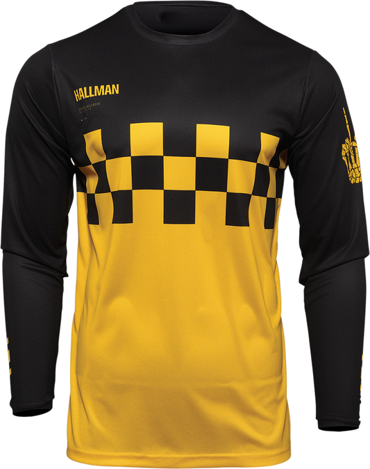 THOR Hallman Differ Cheq Jersey - Yellow/Black - Large 2910-6589