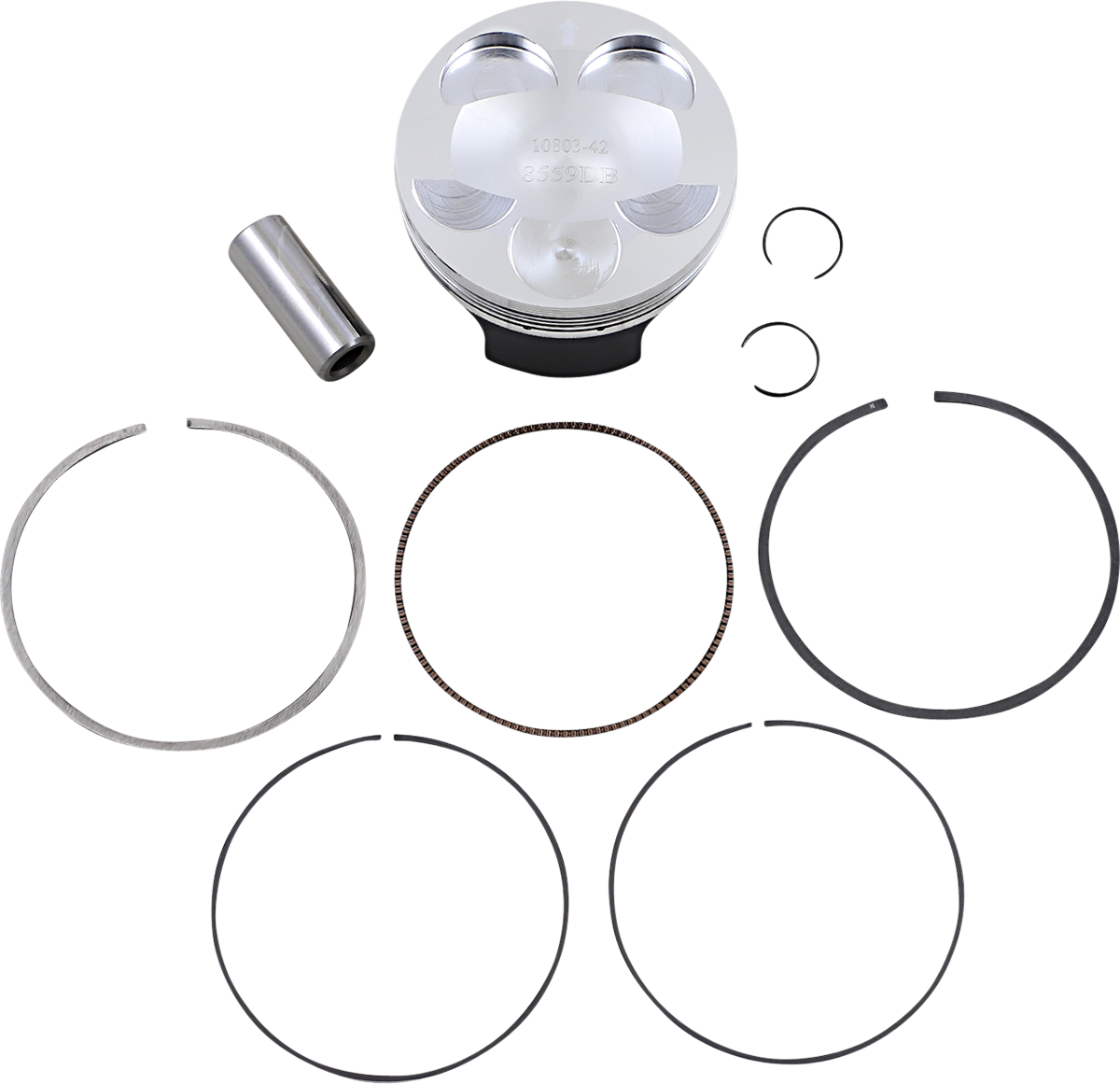 WOSSNER Piston Kit - YZ/WR 250F - WR250 - 76.97 mm 8559DB