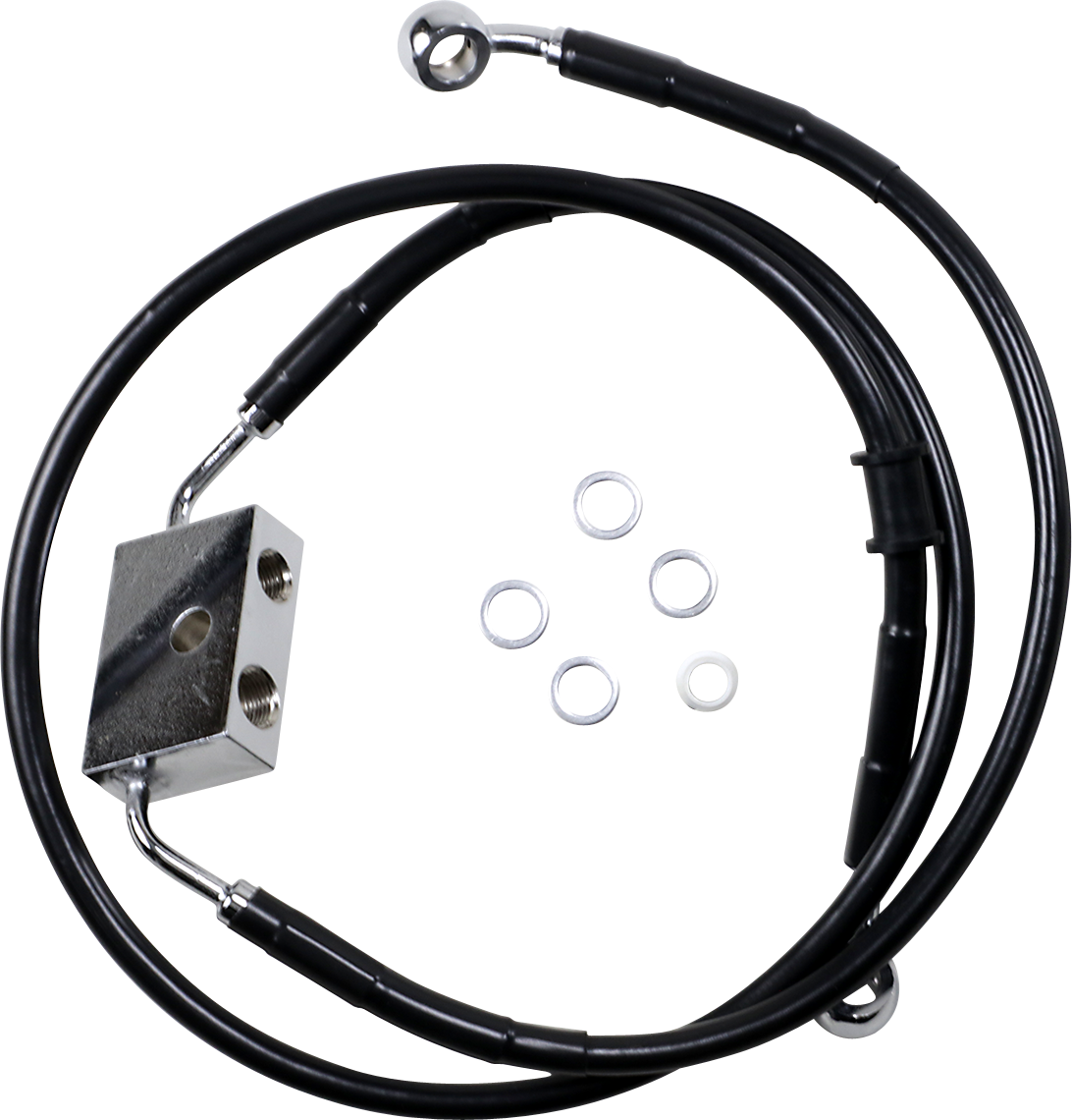 DRAG SPECIALTIES Línea de freno - Delantero - +12" - Negro - XL 614745-12BLK