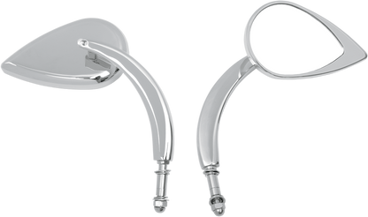 DRAG SPECIALTIES Mirror - Tear Drop - Chrome - Long Stem 0640-0387