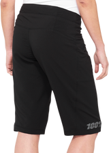 100% Women's Ridecamp Shorts - Black - Small 40037-00000