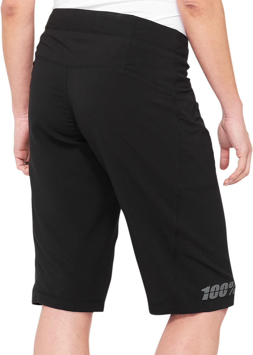 100% Women's Ridecamp Shorts - Black - Large 40037-00002