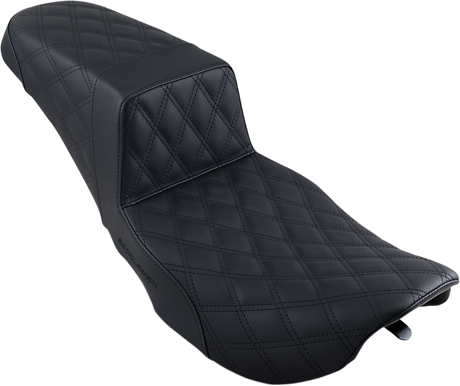 SADDLEMEN Step-Up Seat - Full Lattice Stitch - Black - FLHR/FLHX 897-06-175