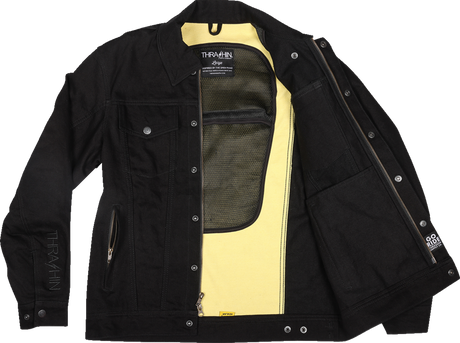 THRASHIN SUPPLY CO. Highway v2 Denim Riding Jacket - Black - Medium TMJ-10-09