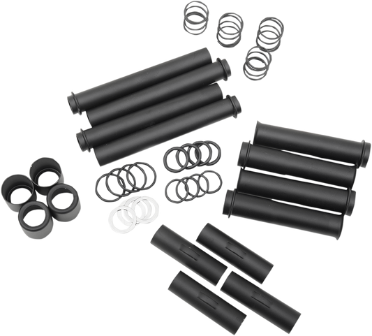 DRAG SPECIALTIES Pushrod Tube Kit - Black - Twin Cam 76520B