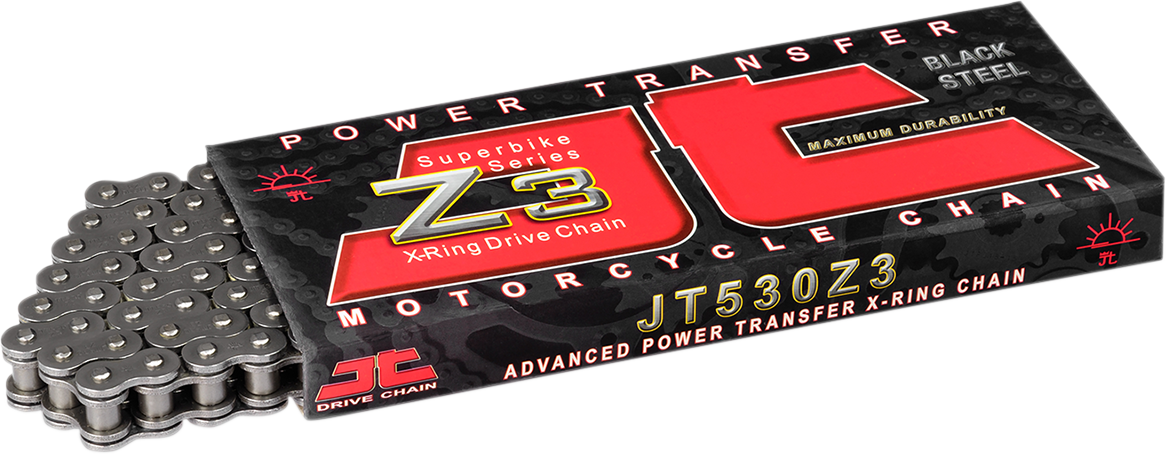 JT CHAINS 530 Z3 - Heavy Duty - X-Ring Sealed Drive Chain - 112 Links JTC530Z3112RL