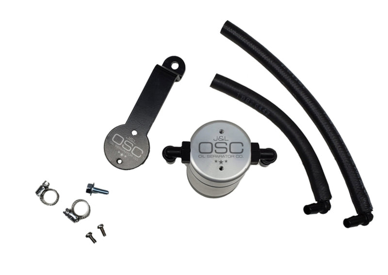 J&L 16-23 Toyota Tacoma 3.5L Driver Side Oil Separator 3.0 - Clear Anodized 3104D-C