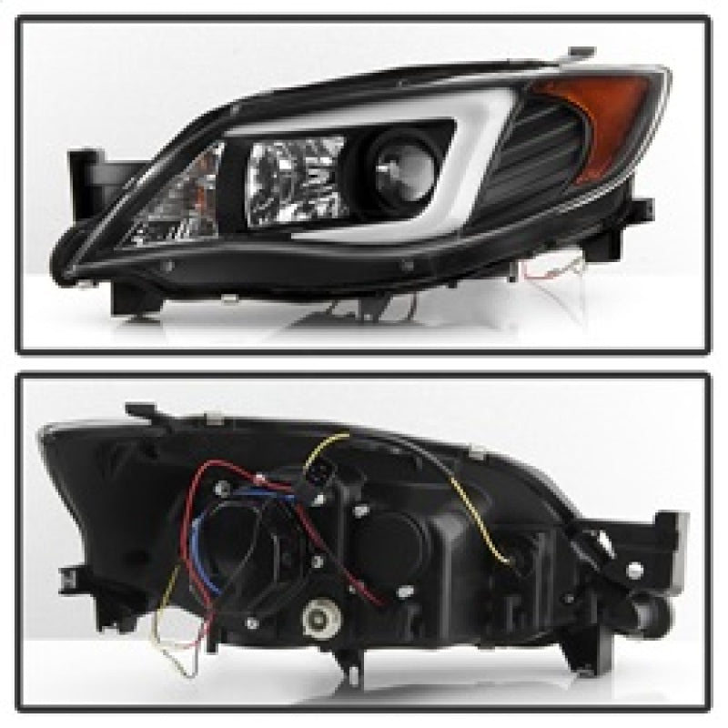 Spyder Subaru WRX 08-09 Projector Headlights - Halogen Model Only - Black PRO-YD-SWRX08-LBDRL-BK 5083944
