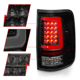 ANZO 2004-2006 Ford F-150 LED Tail Lights w/ Light Bar Black Housing Smoke Lens 311343