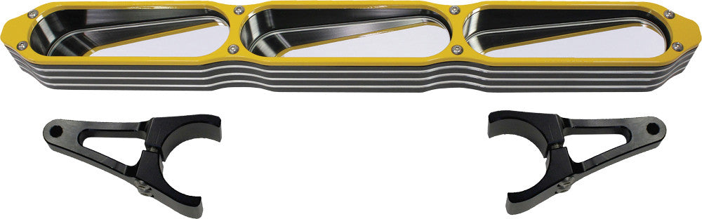 MODQUAD3-Panel Rear View Mirror W/Bezel Yellow 2"CA-MIR-BEZ-Y