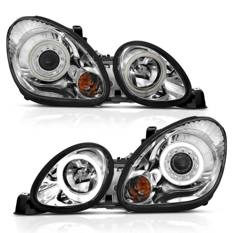 ANZO 1998-2005 Lexus Gs300 Projector Headlights w/ Halo Chrome 121143