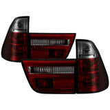 Spyder BMW E53 X5 00-06 4PCS Euro Style Tail Lights- Red Smoke ALT-YD-BE5300-RS 5000842