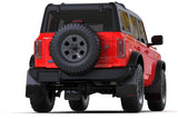 Rally Armor 21-22 Ford Bronco (Plstc Bmpr - NO Rptr/Sprt - NO RR/RB) Blk Mud Flap w/Met. Blk Logo MF85-NO-PL-MBK