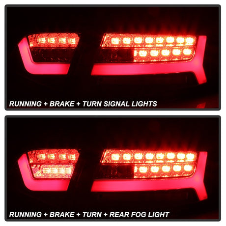 Spyder 09-12 Audi A6 LED Tail Lights - Black (ALT-YD-AA609-LED-BK) 5085160