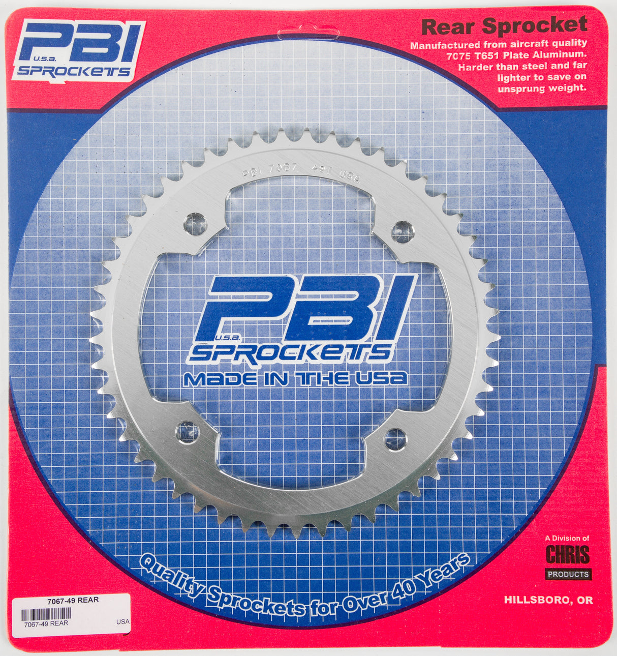 PBIRear Sprocket Aluminum 49t-428 Yam706749-2