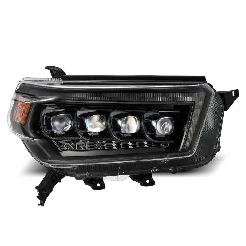 AlphaRex 10-13 Toyota 4Runner NOVA LED Proj Headlights Plank Style Alpha Black w/Seq Signal/DRL 880758