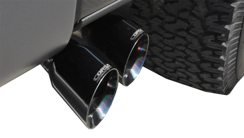 Corsa 11-14 Ford F-150 Raptor 6.2L V8 133in Wheelbase Black Xtreme Cat-Back Exhaust 14759BLK
