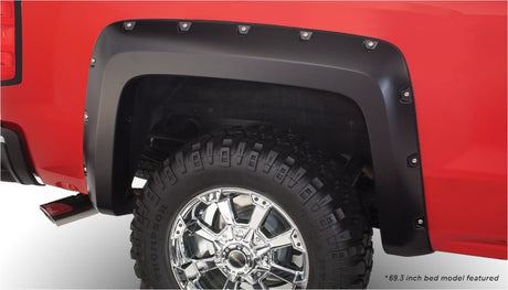 Bushwacker 15-18 Chevy Silverado 2500 HD Fleetside Pocket Style Flares 4pc 78.8/97.8in Bed - Black 40957-02