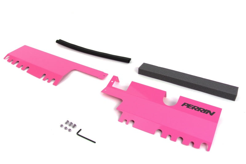 Perrin 15-21 WRX/STI Radiator Shroud (With OEM Intake Scoop) - Hyper Pink PSP-ENG-512-4HP