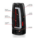 ANZO 1999-2000 Cadillac Escalade LED Taillights Black Housing Clear Lens Pair 311344