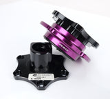 NRG Quick Release SFI SPEC 42.1 - Shiny Black Body / Shiny Purple Ring SRK-R200BK-PP