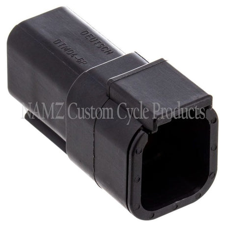 NAMZ Deutsch DTM 6-Position Receptacle w/6 Stamped Terminals & Wedgelock - Black (HD 74106-98BK) MDR-6B