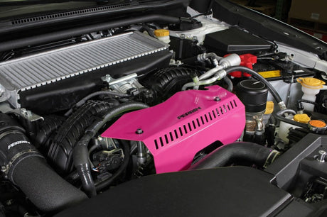 Perrin 2022+ Subaru WRX Pulley Cover - Hyper Pink PSP-ENG-153HP