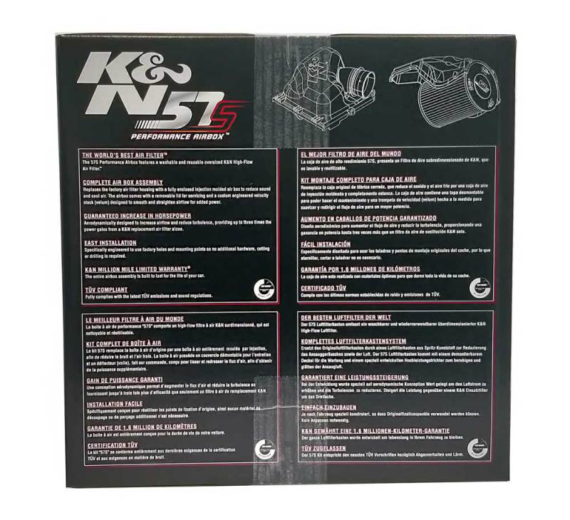 K&N Performance Intake Kit  for Ford C-Max/Focus II / Volvo C30/S40/V40/V50/V70 / Mazda 3/5 57S-4000