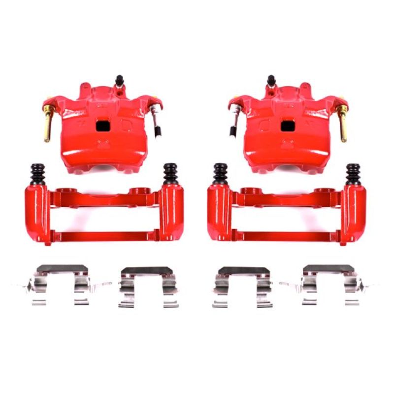 Power Stop 03-05 Infiniti G35 Front Red Calipers w/Brackets - Pair S2690A