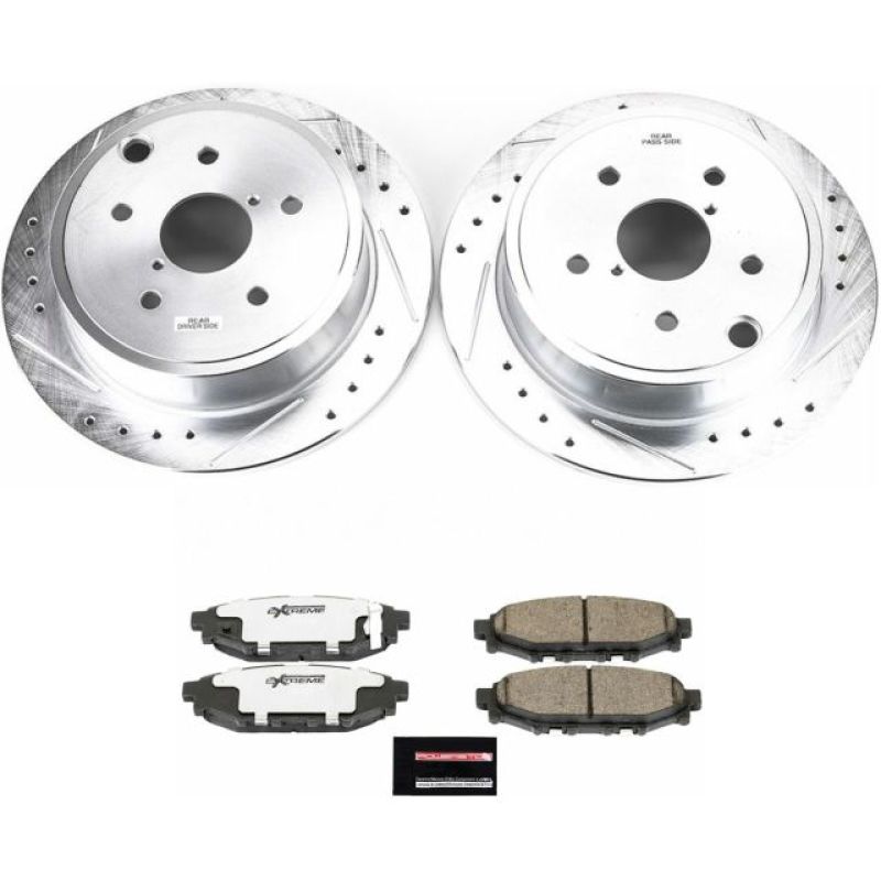 Power Stop 15-19 Subaru WRX Rear Z26 Street Warrior Brake Kit K6977-26