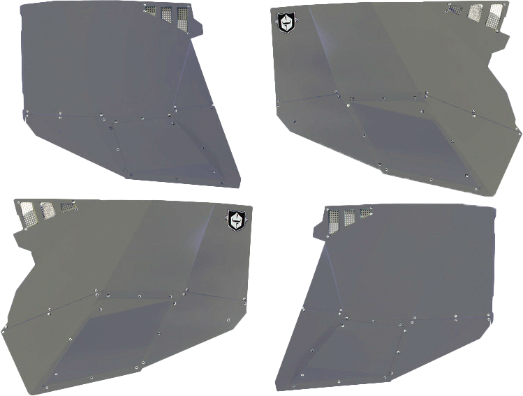 PRO ARMOR Stealth Door Alluminum Skins Sparkle Silver Metallic Pol P144228SSM
