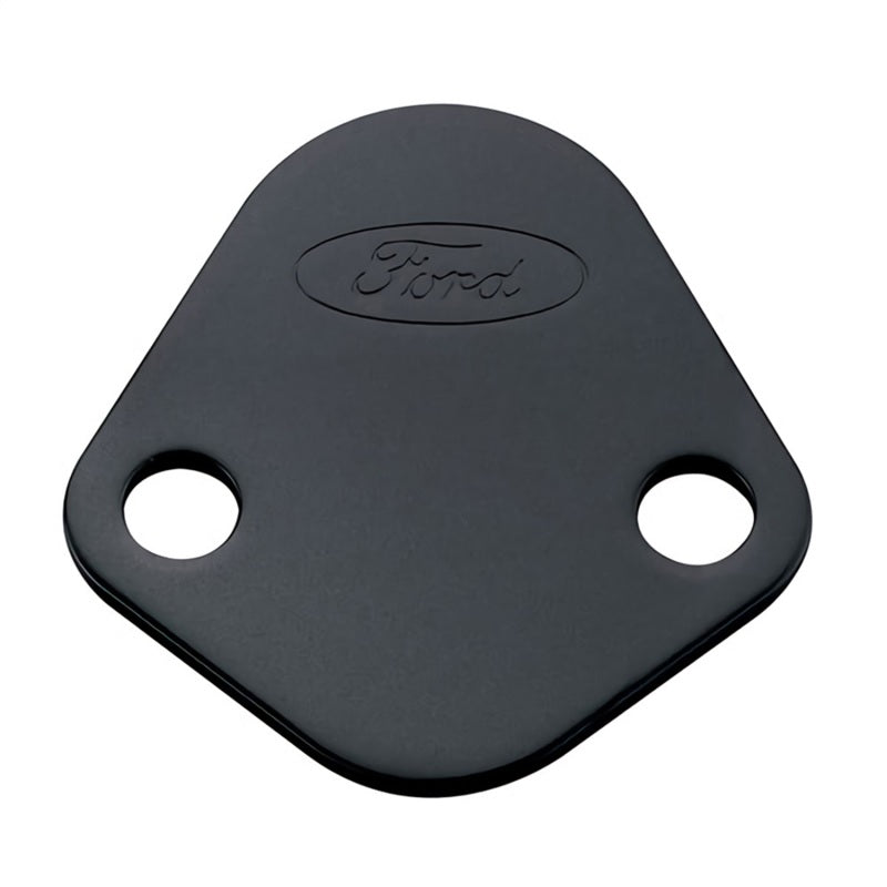 Ford Racing Fuel Pump Block Off Plate - Black Crinkle Finish w/ Ford Oval 302-291