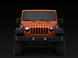 Raxiom 97-18 Jeep Wrangler TJ/JK Axial Series LED Headlights- Black Housing (Clear Lens) J108039