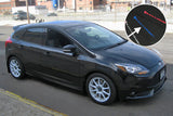 Rally Armor 12-19 Ford Focus ST / 16-19 RS Black Mud Flap w/ Blue Logo MF27-UR-BLK/BL