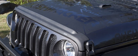 AVS 2018+ Jeep Wrangler (JL) 2dr/4dr Aeroskin II Textured Low Profile Hood Shield - Black 436148
