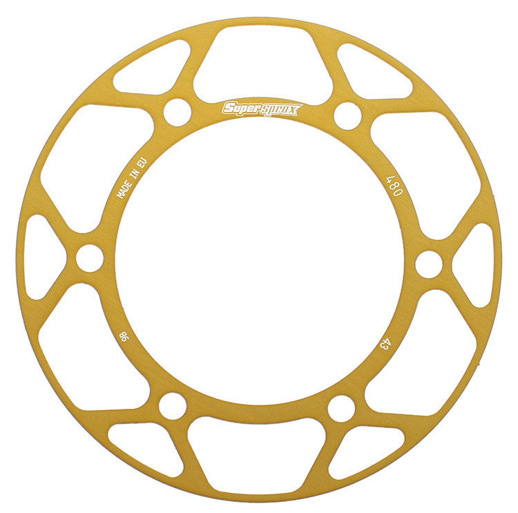 SUPERSPROX Rear Edge Sprkt Color Disk Alu 43t-525 Gld Suz/Yam RACD-480-43-GLD