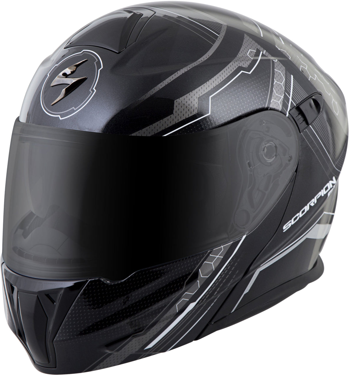 SCORPION EXO Exo-Gt920 Modular Helmet Satellite Silver Md 92-1234