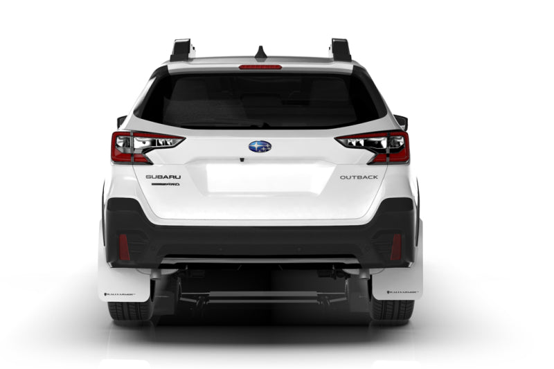 Rally Armor 20-22 Subaru Outback White UR Mud Flap w/ Black Logo MF66-UR-WH/BLK
