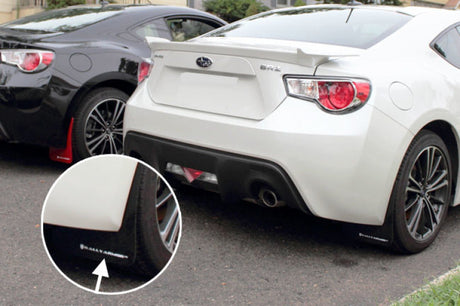 Rally Armor 13-17 Subaru BRZ / Scion FR-S Black UR Mud Flap w/ White Logo MF23-UR-BLK/WH