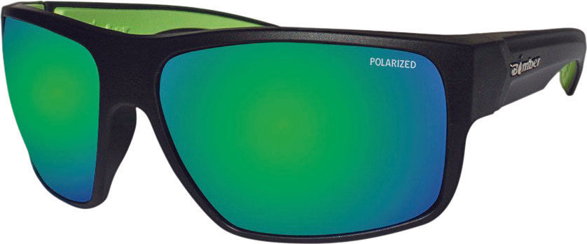 BOMBER Mana Bomb Eyewear Matte Black W/ Green Mirror Polarized Lens MA111-GM