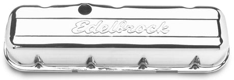 Edelbrock Valve Cover Signature Series Chevrolet 1965 and Later 396-502 V8 Low Chrome 4480