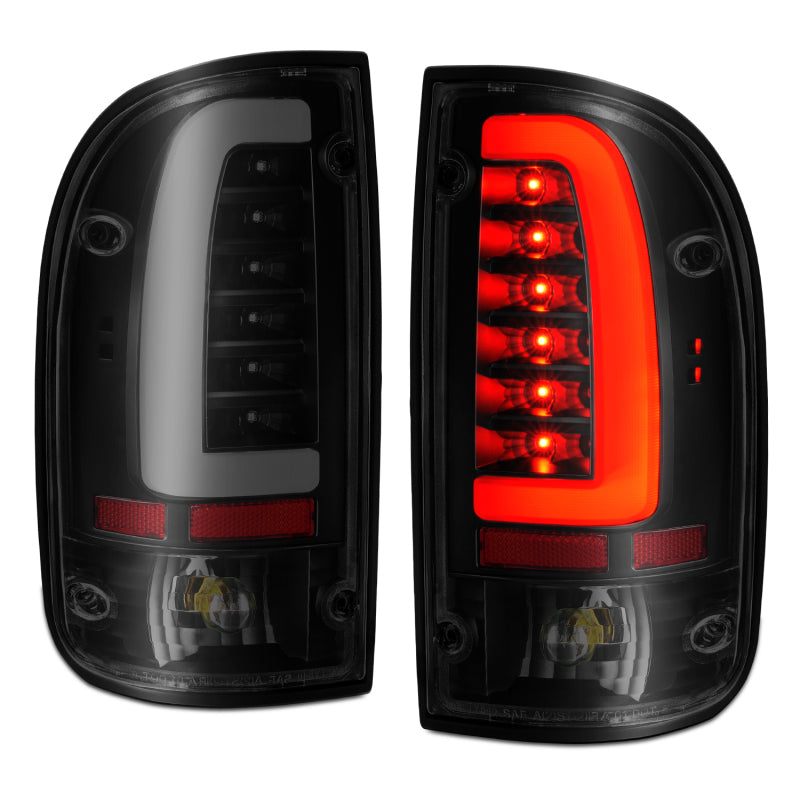 ANZO 1995-2000 Toyota Tacoma LED Taillights Black Housing Smoke Lens (Pair) 311354