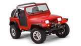 Bushwacker 87-95 Jeep Wrangler Flat Style Flares 4pc Excludes Renegade - Black 10924-07