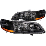 ANZO 1998-2002 Honda Accord Crystal Headlights Black 121052