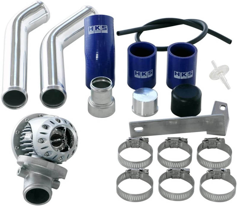 HKS 08+ Evo 10 SSQV4 BOV Kit Includes 2 Polished Aluminum Pipes 71008-AM015
