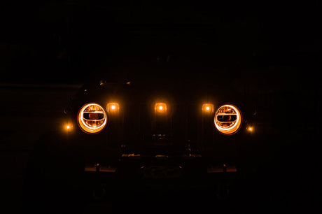 DV8 Offroad 2018+ Jeep JL Grill Amber Marker Lights GRJL-02
