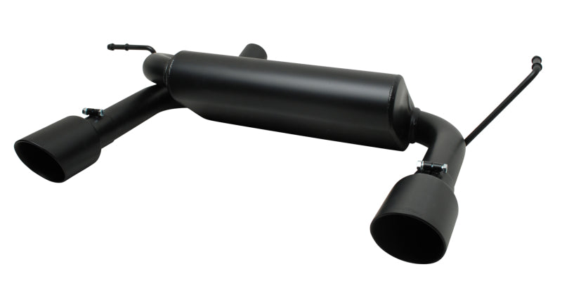 Gibson 07-11 Jeep Wrangler JK Rubicon 3.8L 2.5in Cat-Back Dual Split Exhaust - Black Elite (Ceramic) 17303-B