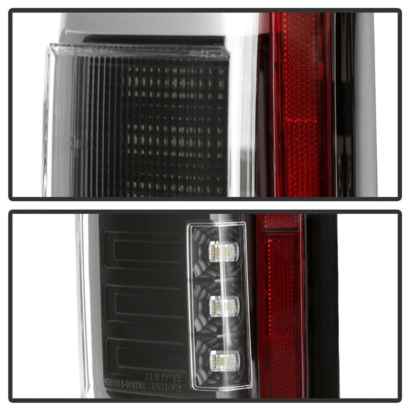 Spyder 15-18 Ford F-150 Light Bar LED Tail Lights (w/Blind Spot) - Black (ALT-YD-FF15015BS-LBLED-BK) 5085313