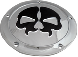DRAG SPECIALTIES Cubierta Derby con calavera dividida - Cromo 78046